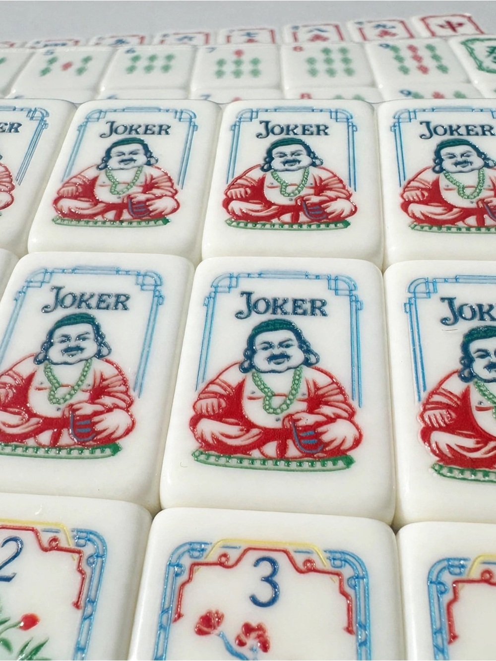 NIB American Mahjong Tiles 160 pieces 2 layer Jade Buddha